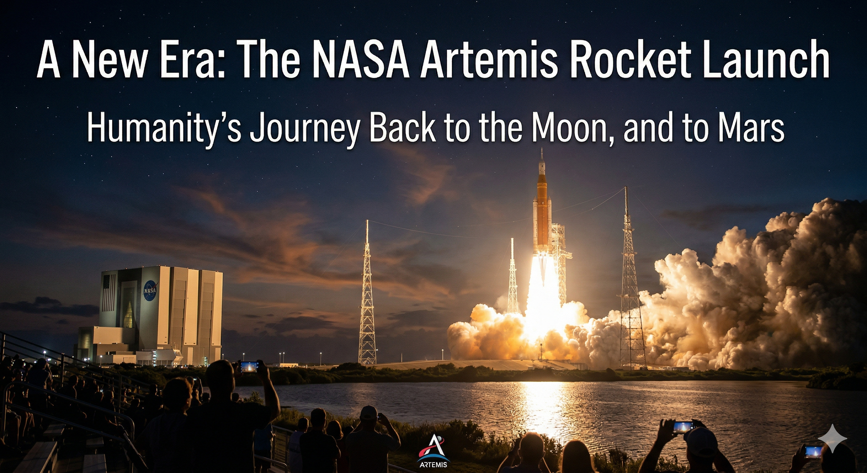 NASA Artemis Rocket Launch SLS on the launchpad
